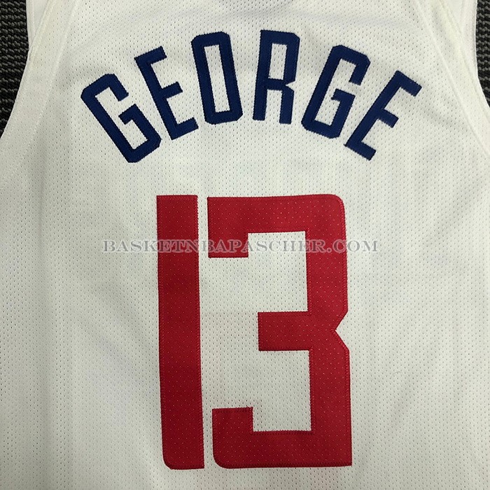 Maillot Los Angeles Clippers Paul George NO 13 Association 2020-21 Authentique Blanc